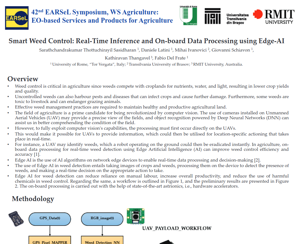 Smart Weed Control: Real-Time Inference and On-board Data Processing using Edge-AI